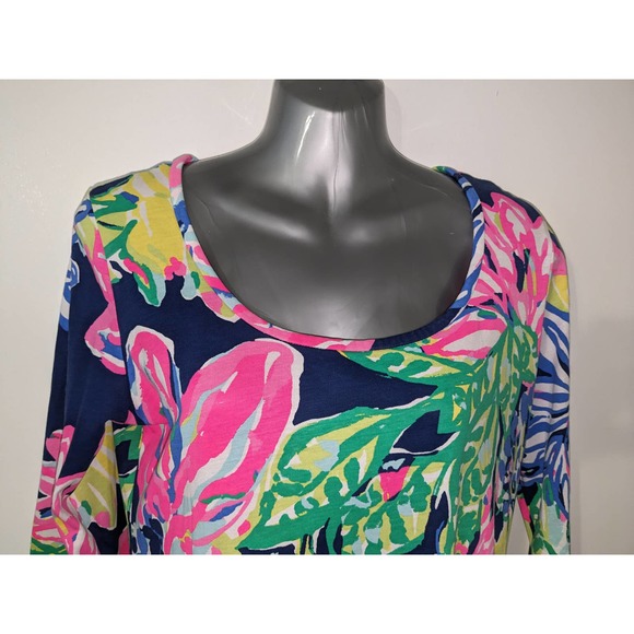 Lilly Pulitzer KENZIE Sz M Dress Rare Travelers Palm Pattern - Picture 3 of 8